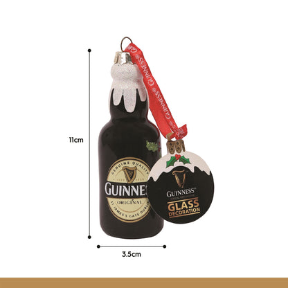 Guinness Label Bottle Christmas Tree Decoration - Black