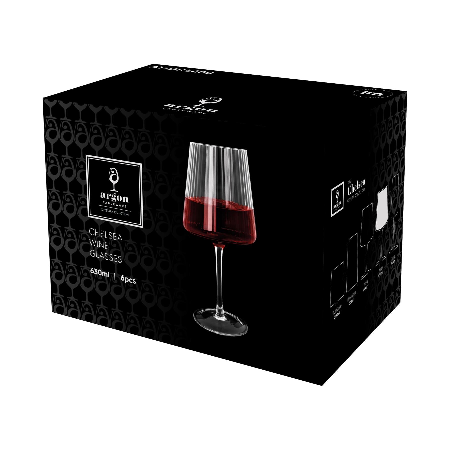 630ml Chelsea Optic Crystal Red Wine Glass