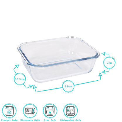 Rectangular Glass Cake Dish - 22cm x 16.5cm