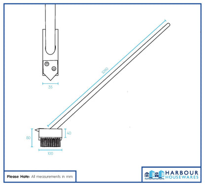 Wooden Long Handle Weed Brush - 120cm