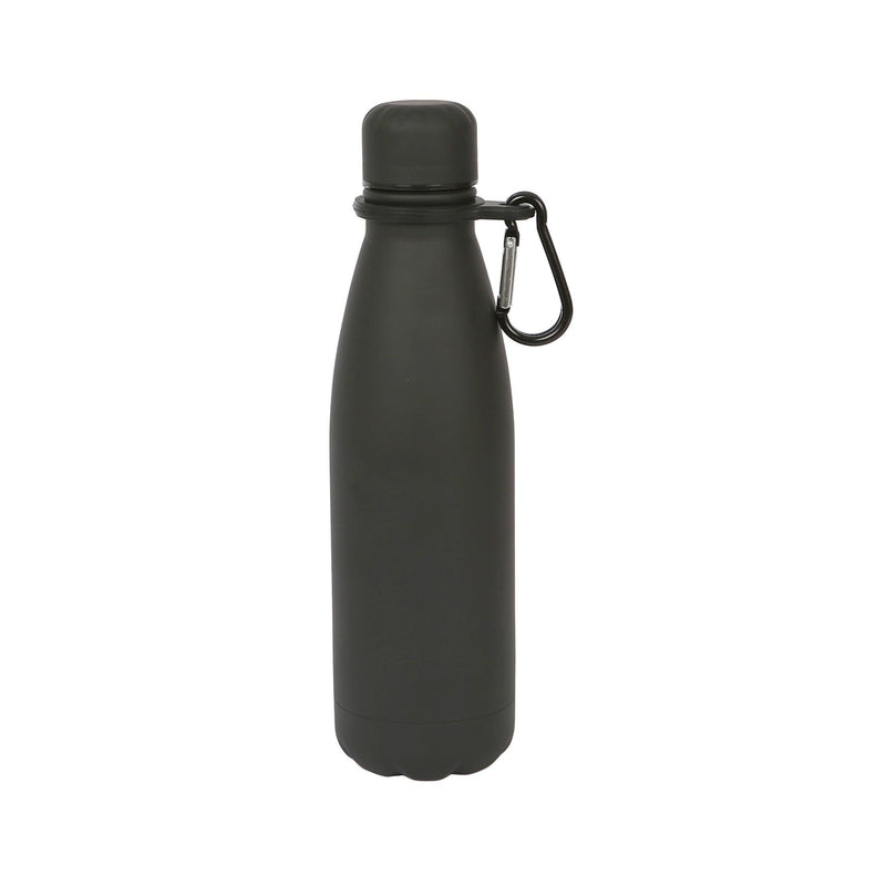 Stainless Steel Water Bottle with Carabiner Clip - 500ml - By Harbour Housewares