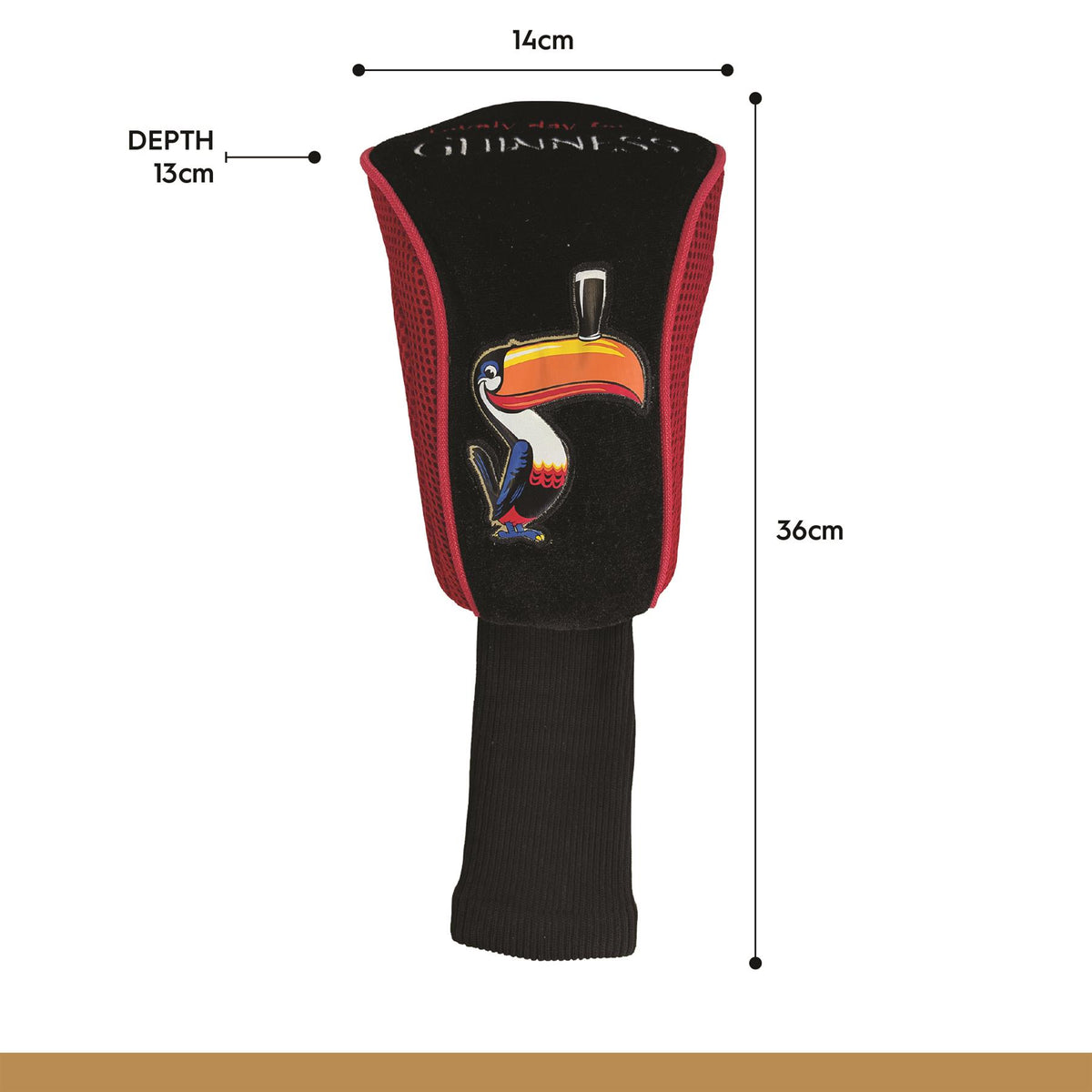 Guinness Toucan Golf Club Head Cover - Black