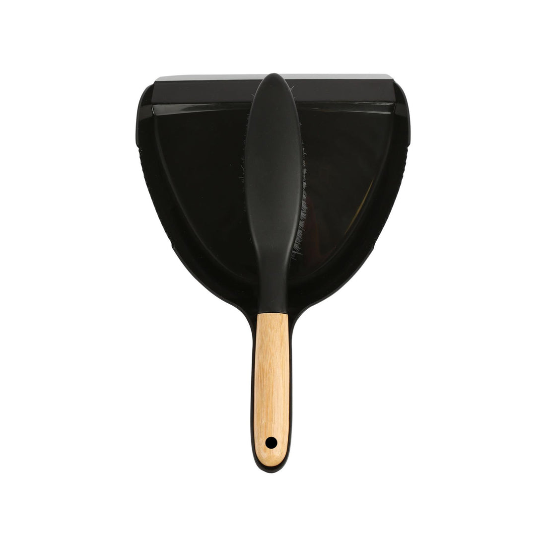 Bamboo Dustpan &amp; Brush Set - 22.5cm - Black - By Ultra Clean