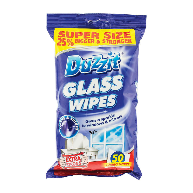 Glass Wipes - Pack of 50 - By Duzzit