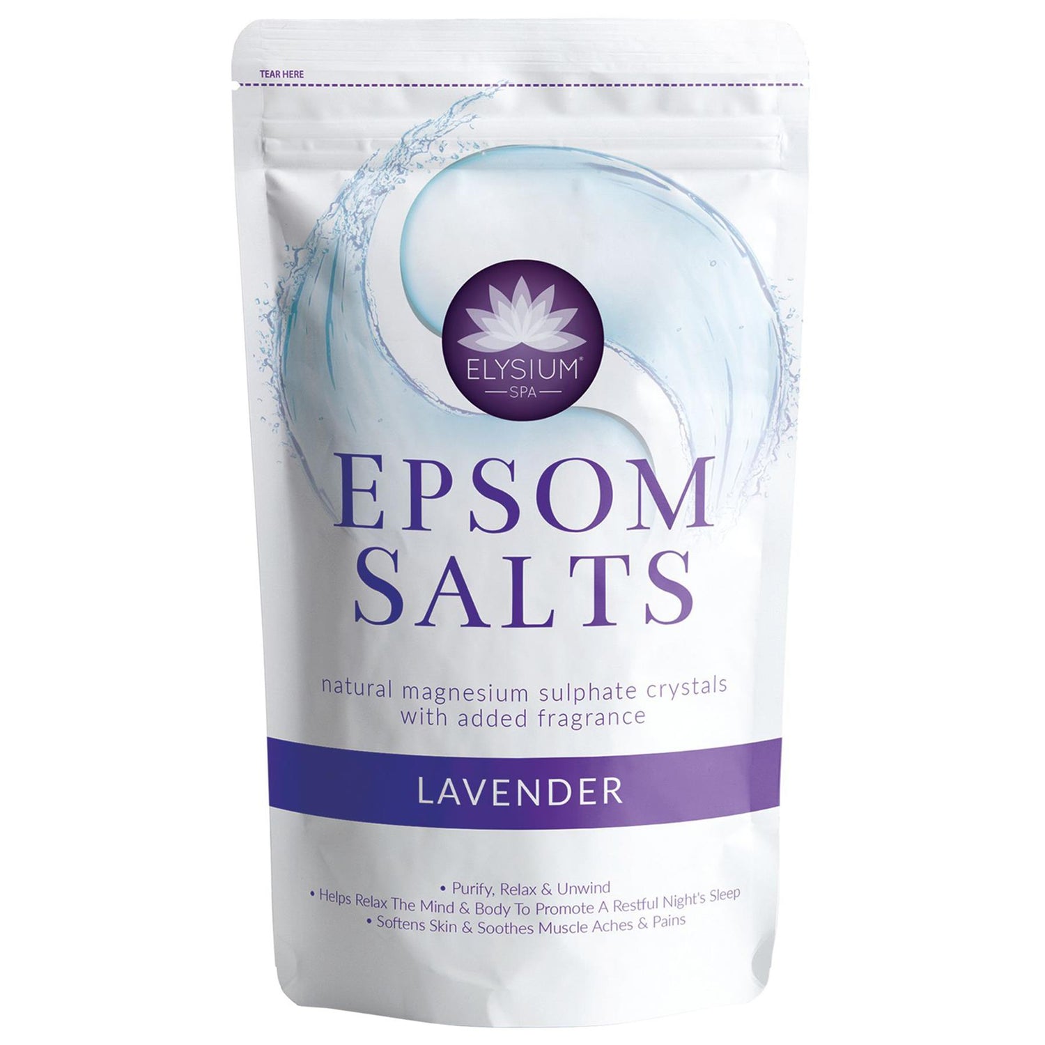 Epsom Salts - 1kg - Lavender - By Elysium Spa