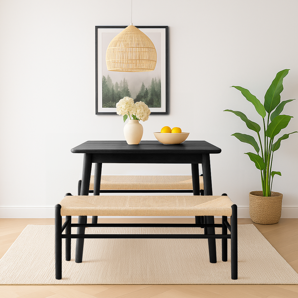 Wooden Wishbone Dining Bench