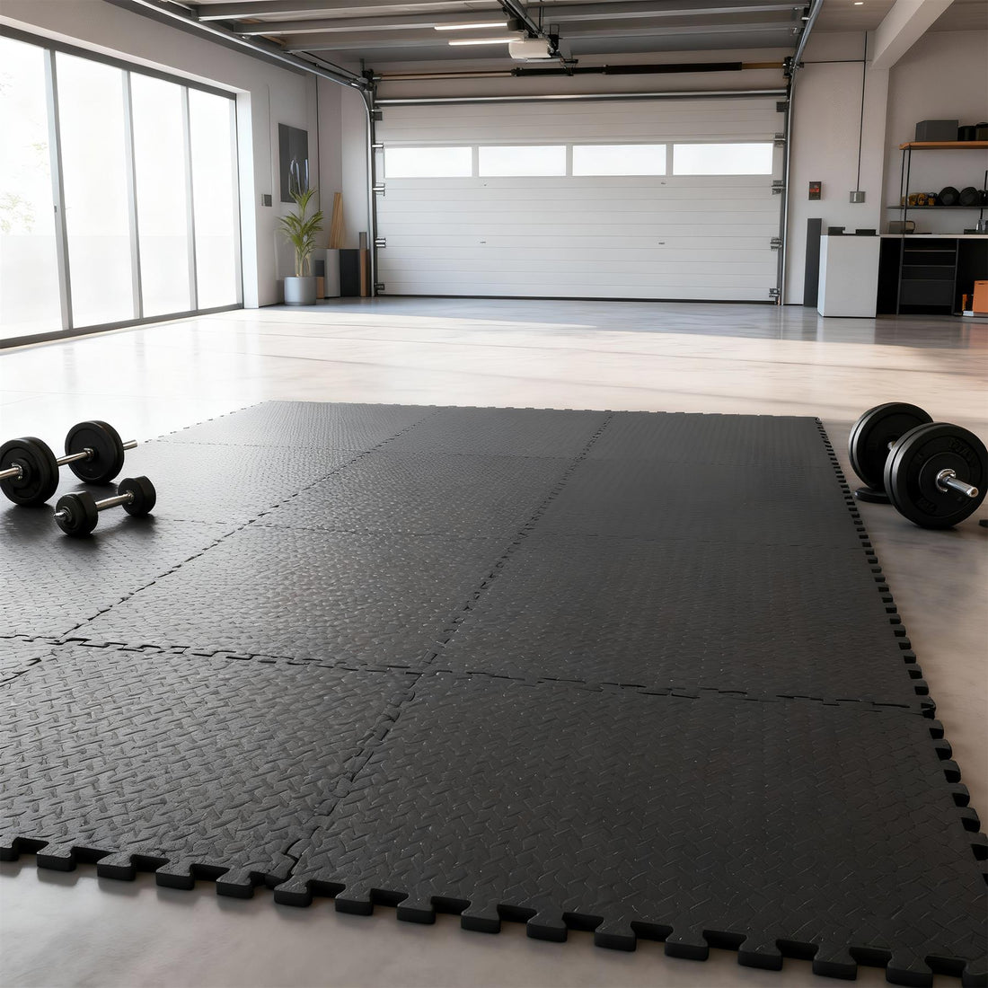 Interlocking Gym Flooring Mats - 60 x 60cm - Pack of 4