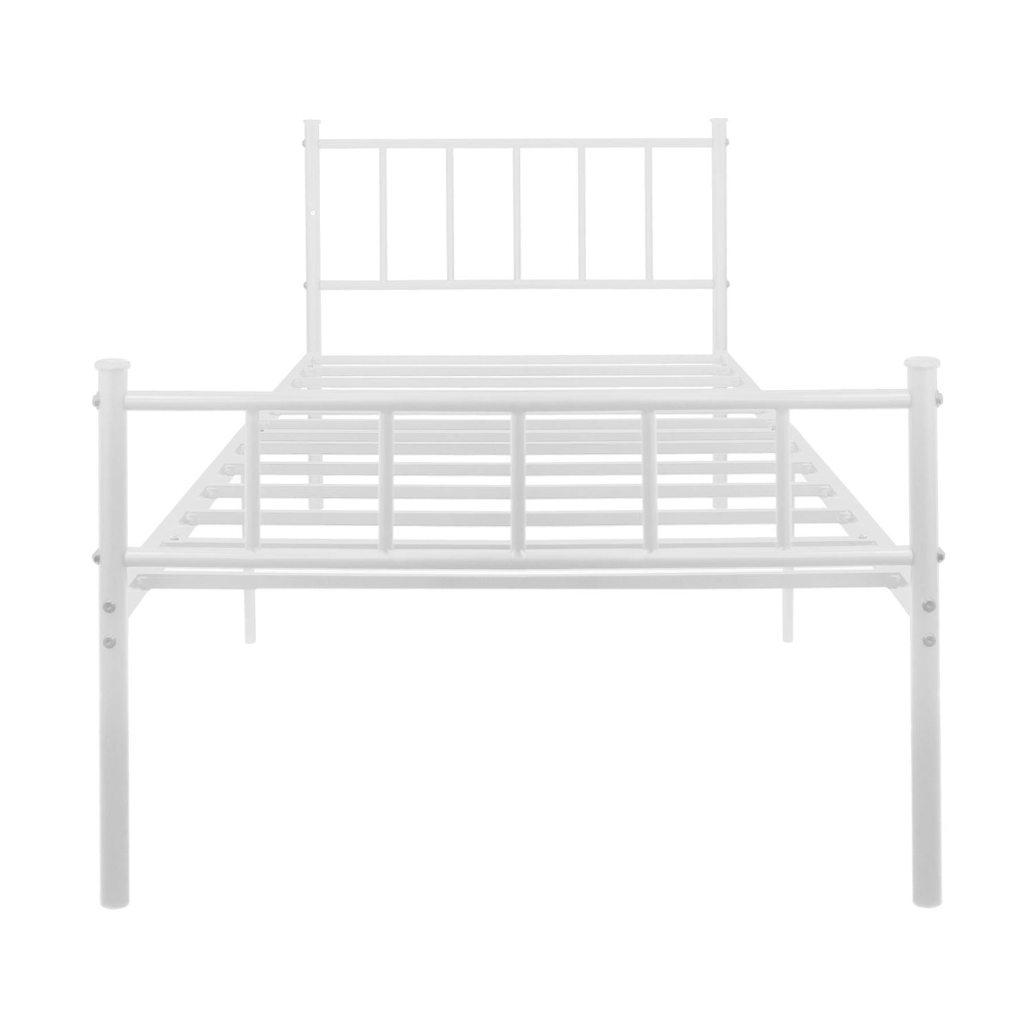 3ft Single Metal Bed Frame - White
