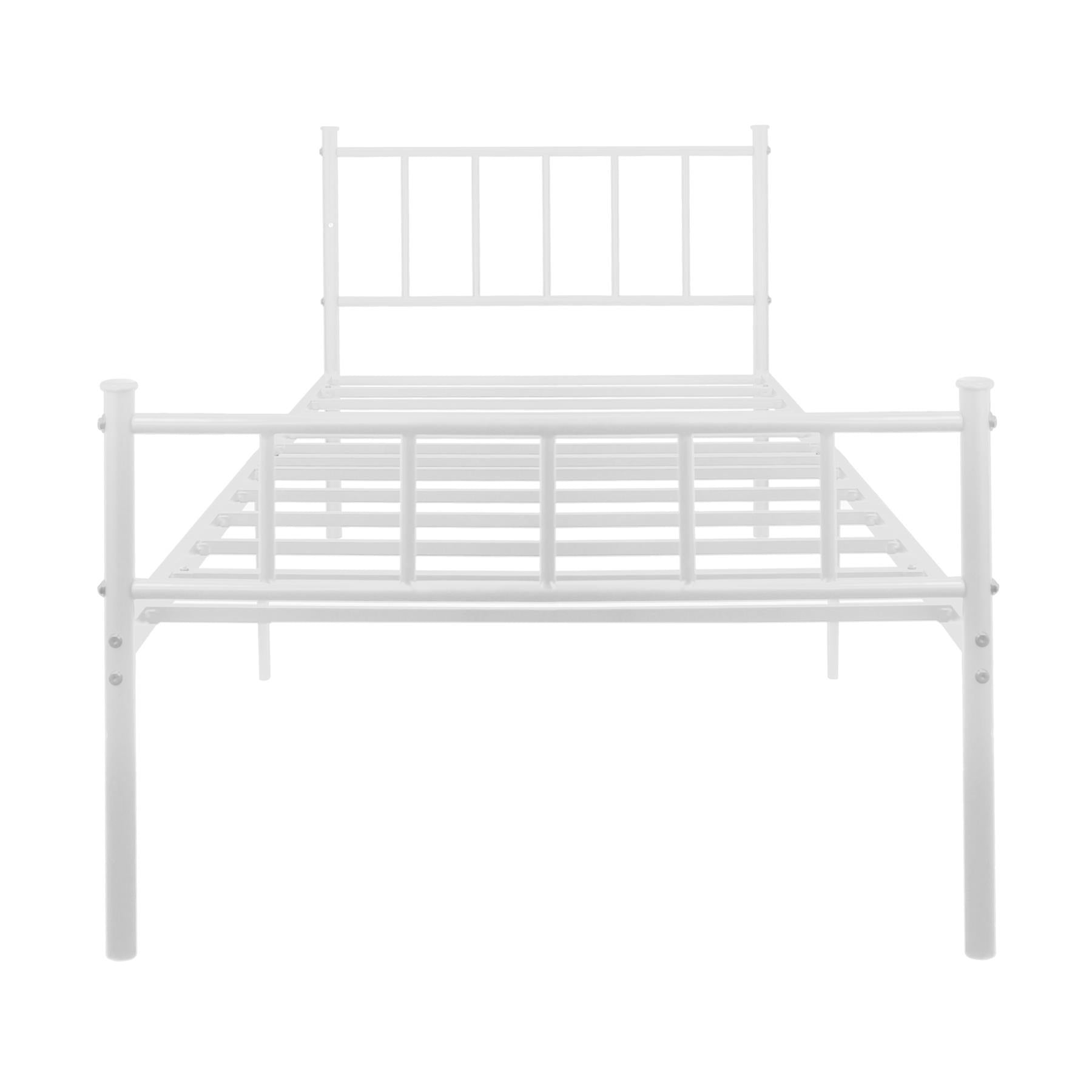 3ft Single Metal Bed Frame - White