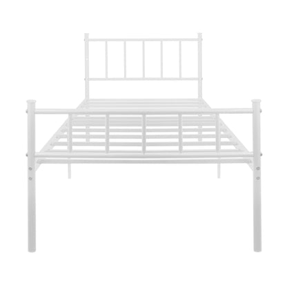 3ft Single Metal Bed Frame - White