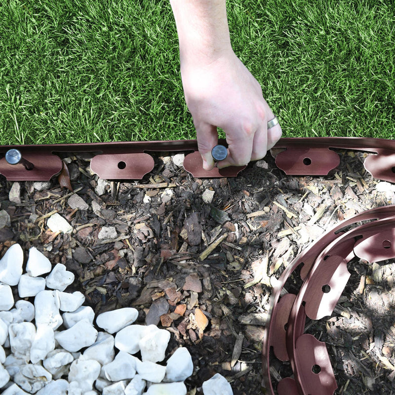 Flexible Plastic Lawn & Path Edging - 10m x 4cm - By Harbour Housewares