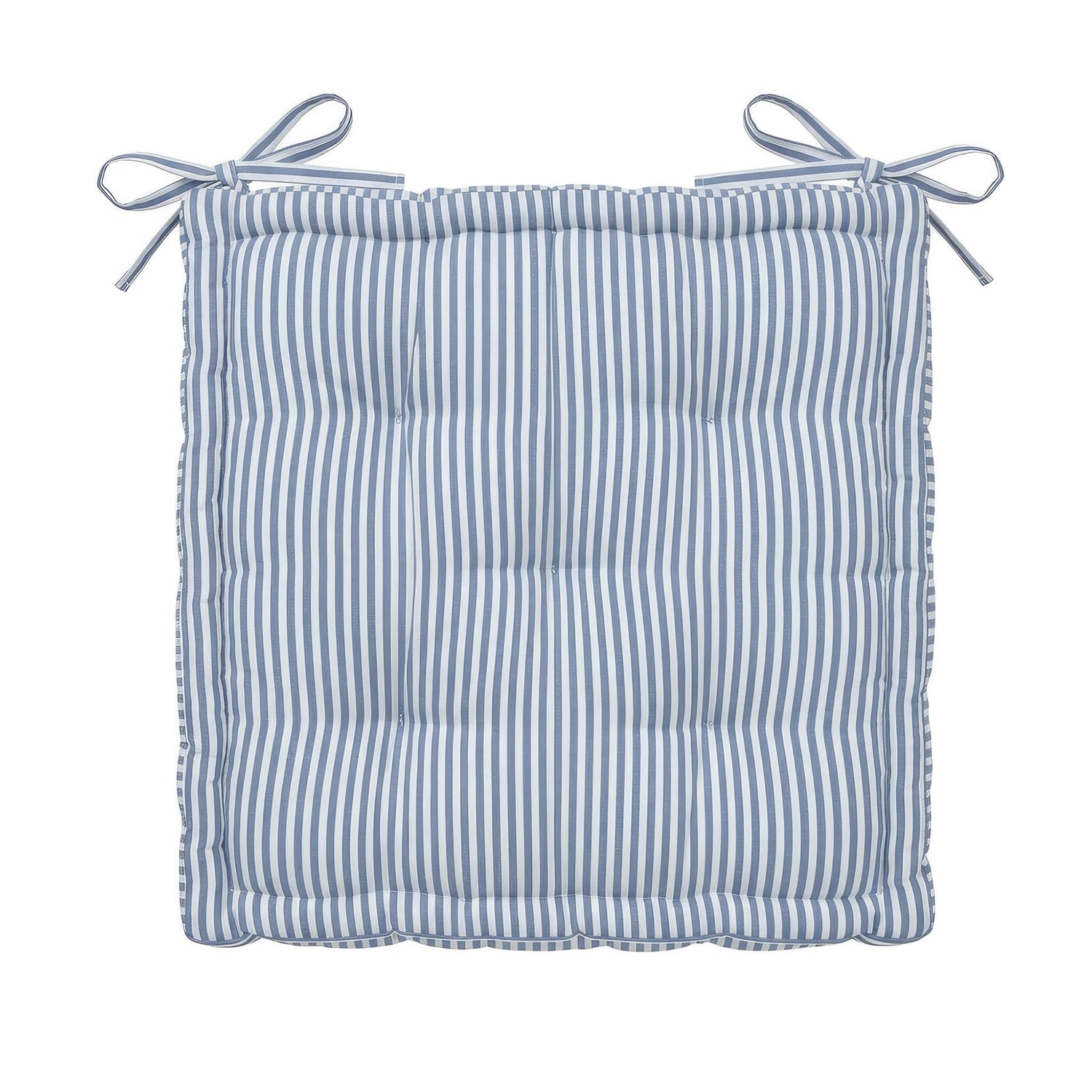 Deluxe Square Seat Pad - 40 x 40cm - Blue Stripe
