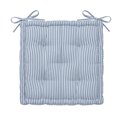 Deluxe Square Seat Pad - 40 x 40cm - Blue Stripe