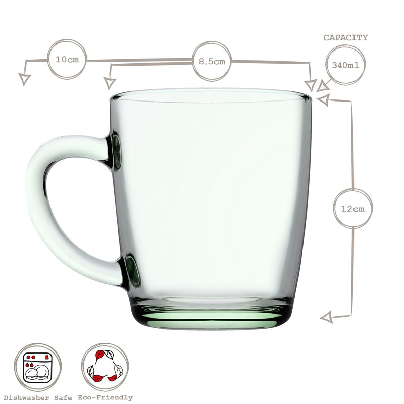 340ml Aware Basic Recycled Glass Mug - By Pasabahce