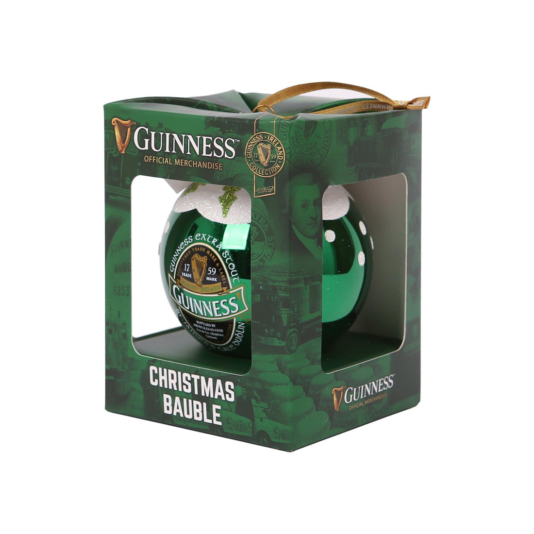 Guinness Ireland Christmas Bauble - 8cm - Green