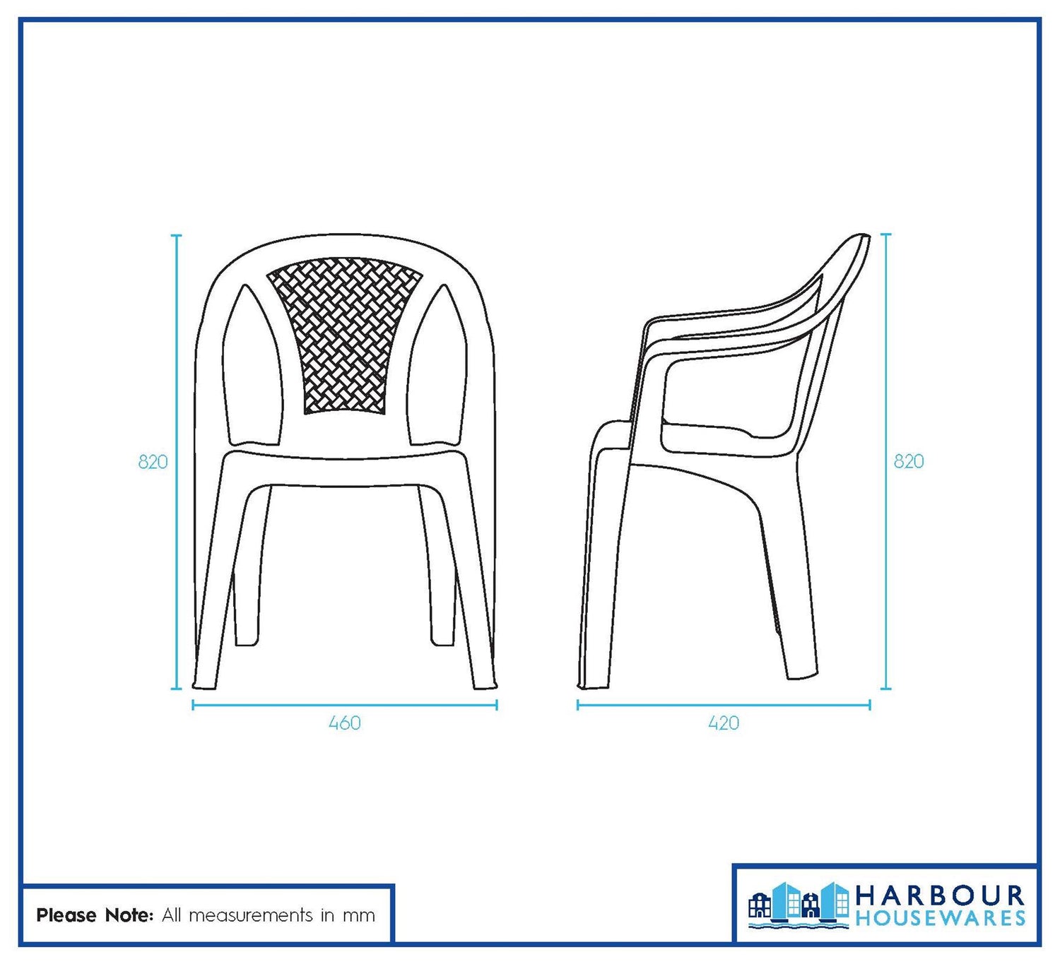 Milas Garden Dining Chair - Anthracite
