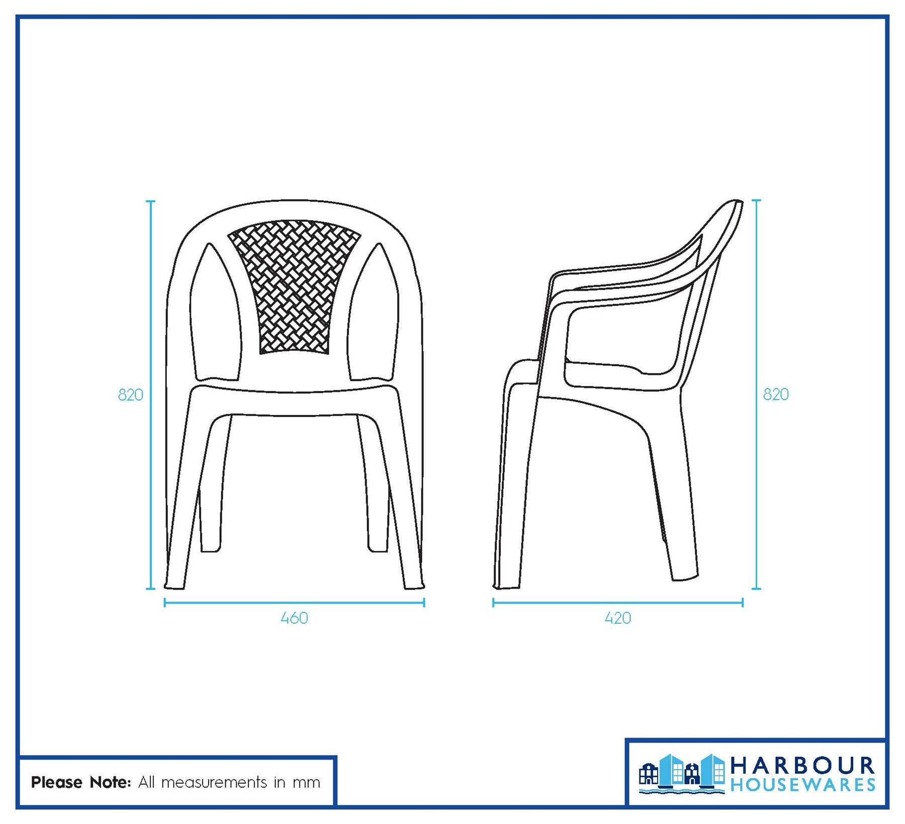 Milas Garden Dining Chair - Anthracite