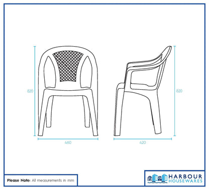 Milas Garden Dining Chair - Anthracite