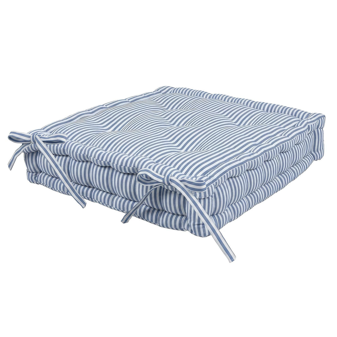 Deluxe Square Seat Pad - 40 x 40cm - Blue Stripe