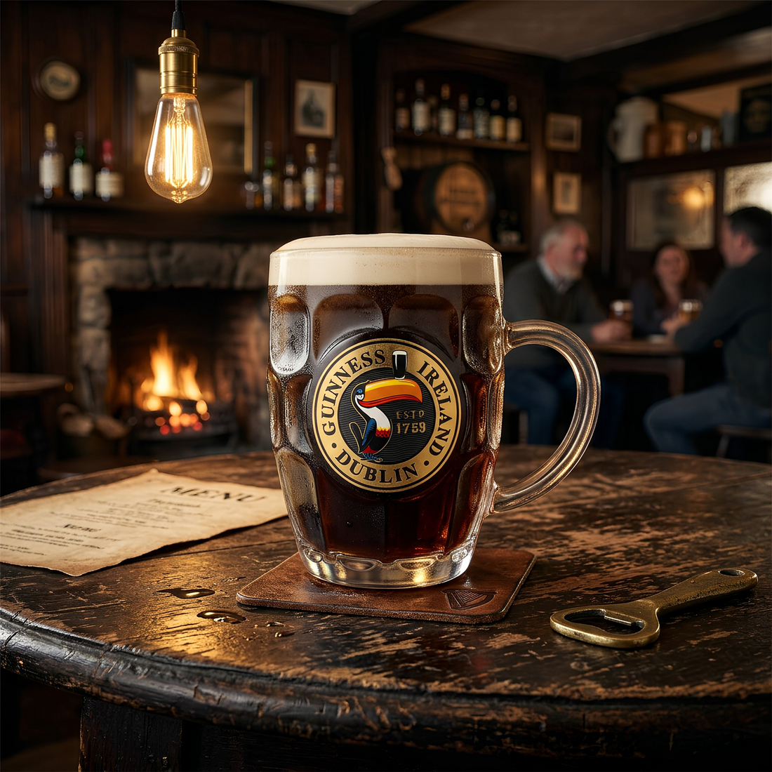 Guinness Toucan Dimpled Glass Tankard