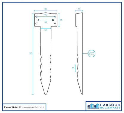 Galvanised Steel Railway Sleeper Brackets - 40cm - Pack of 10