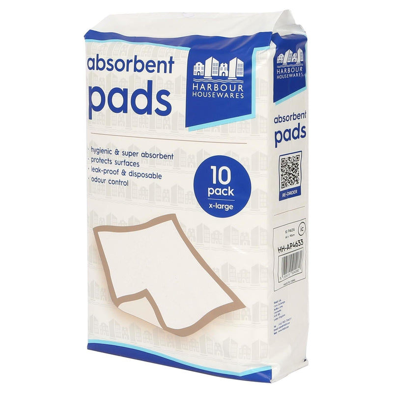 Disposable Puppy Training Pads - 60cm x 89cm - Pack of 10 - By Harbour Housewares