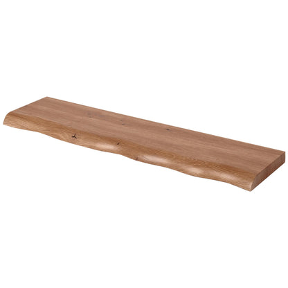 Wooden Live Edge Floating Shelf - 80cm - Walnut