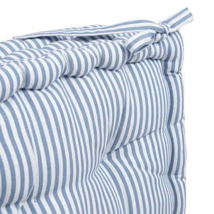 Deluxe Square Seat Pad - 40 x 40cm - Blue Stripe