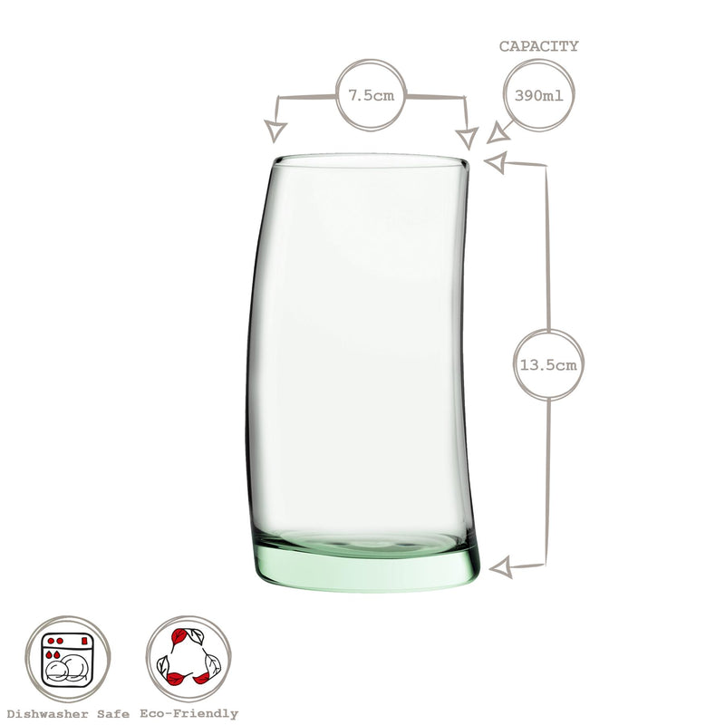 390ml Aware Penguen Recycled Highball Glass - By Pasabahce