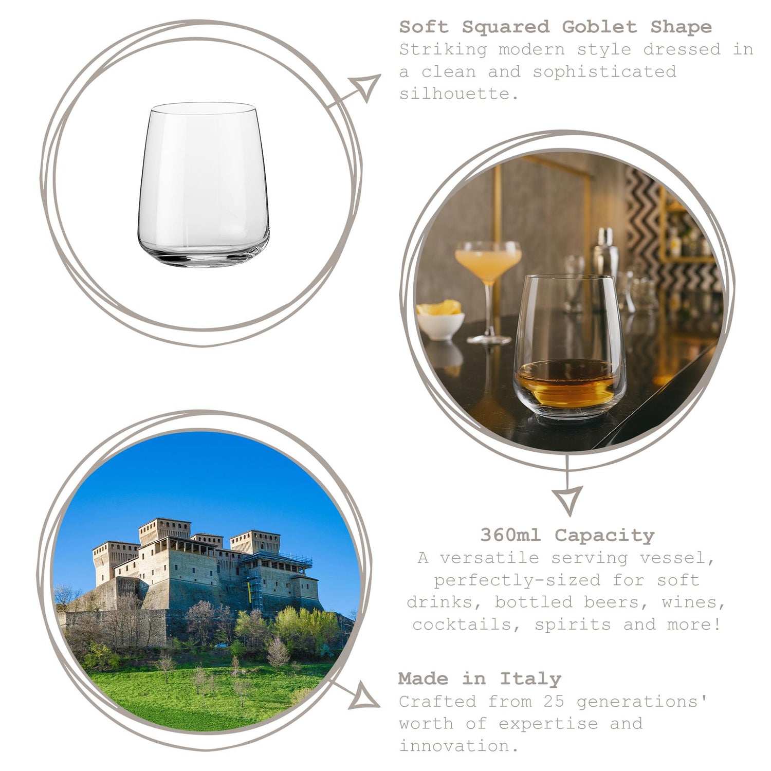 360ml Nexo Glass Tumbler