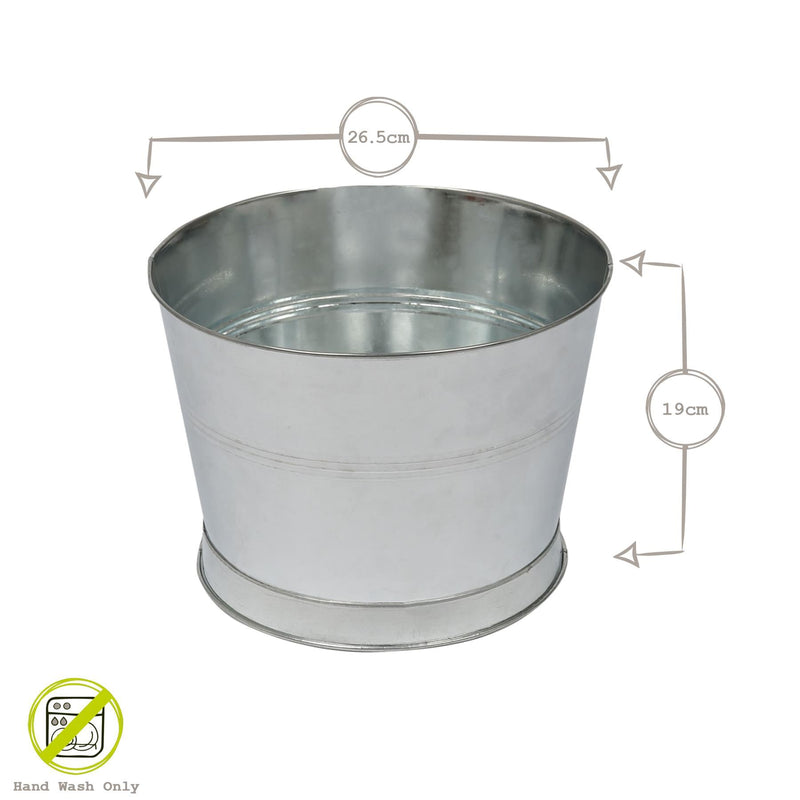 Handmade Galvanized Iron Ice Bucket - 26.5cm - By Rink Drink