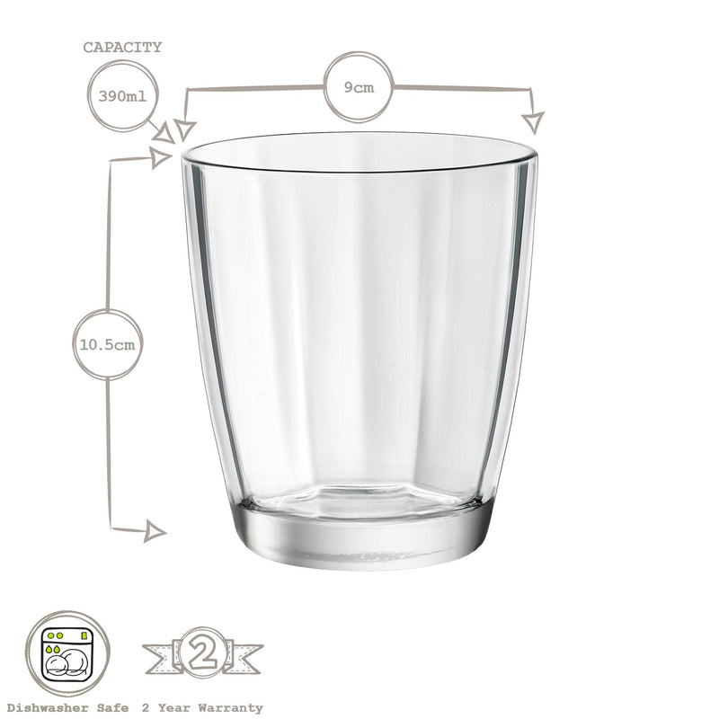 Pulsar Double Old Fashioned Glass - 390ml - Clear - by Bormioli Rocco
