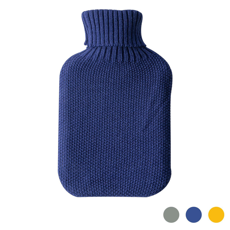 Nicola Spring Hot Water Bottle Cover - Knitted - Midnight Blue