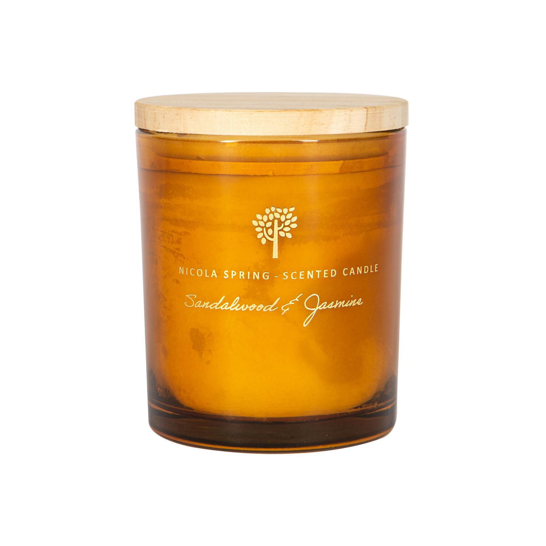 130g Sandalwood &amp; Jasmine Soy Wax Scented Candle - by Nicola Spring