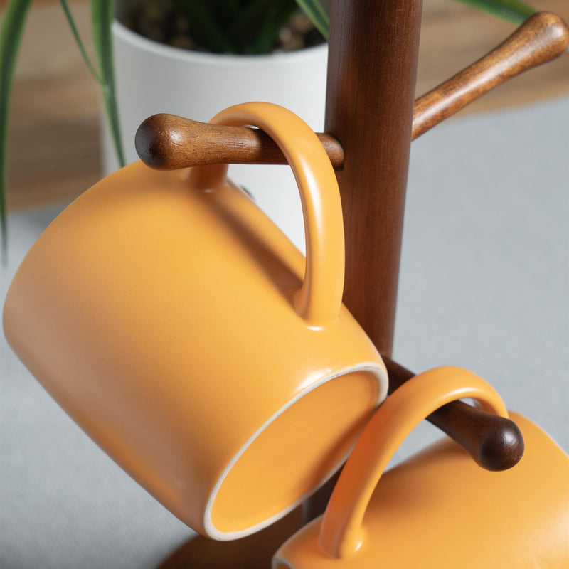 Argon Tableware Contemporary Coffee Mug - Yellow Matt - 350ml Detail