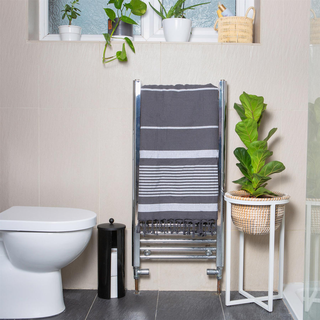 Deluxe Turkish Cotton Bath Towel - Steel Grey