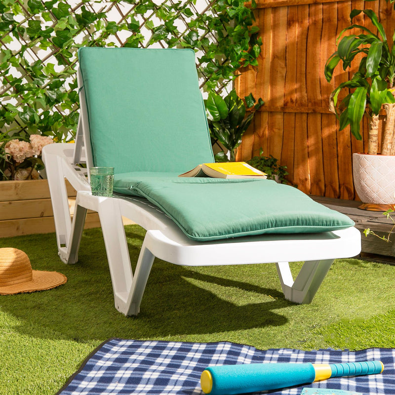 Harbour Housewares Master Sun Lounger Cushions - Green