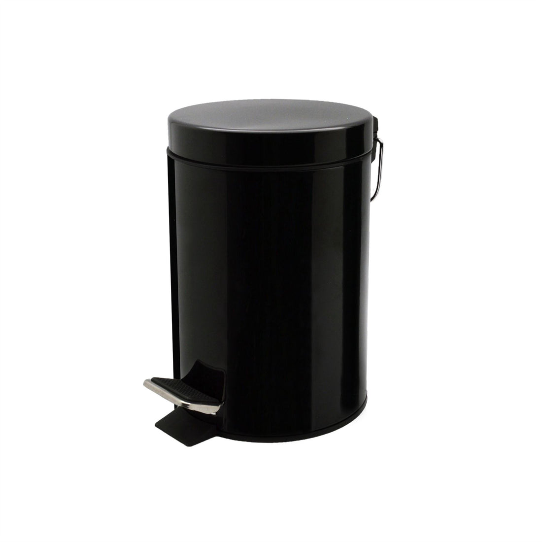 Harbour Housewares Bathroom Pedal Bin With Inner Bucket - Black - 3L