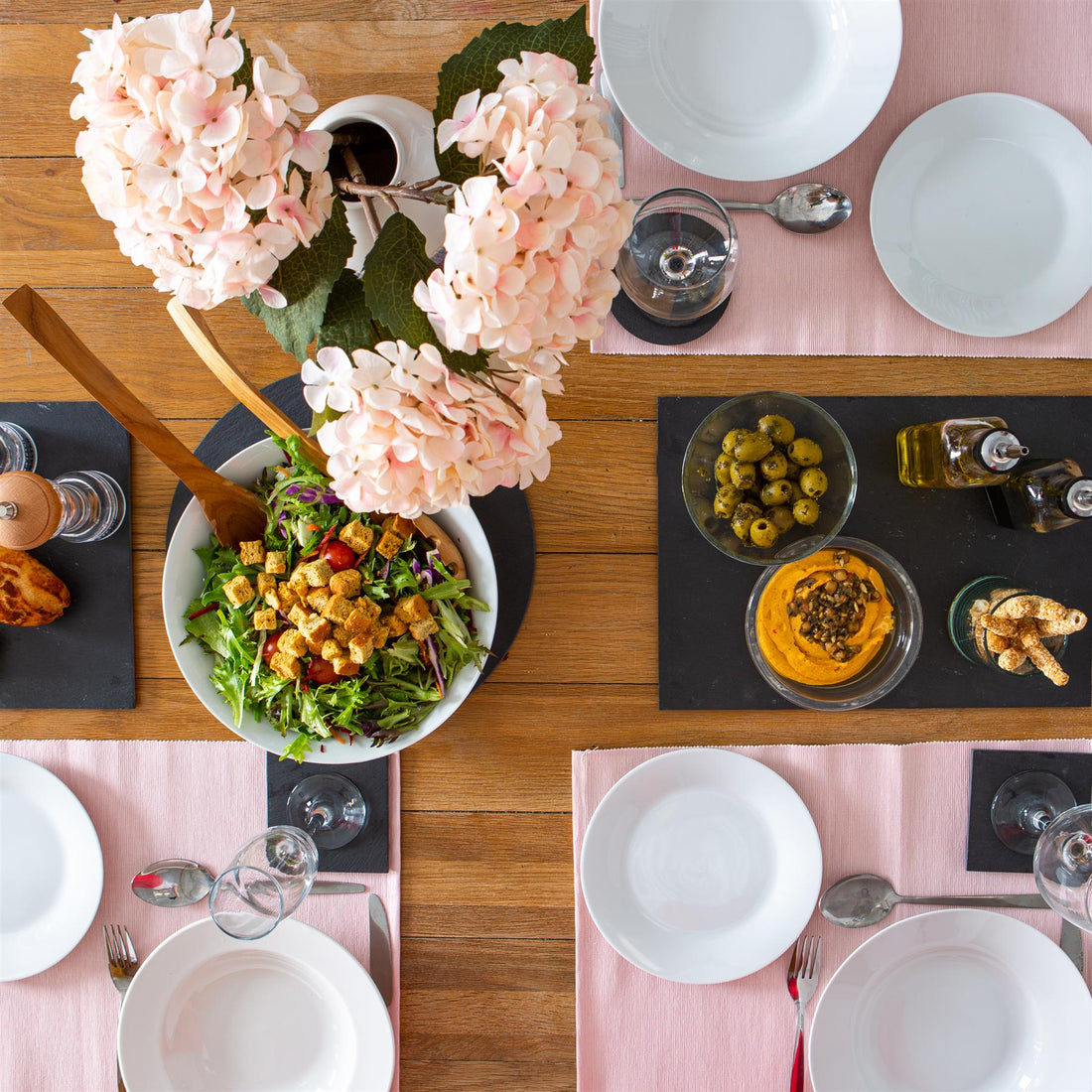 Ribbed Cotton Placemat - Baby Pink