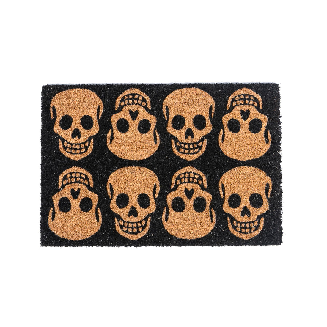 Nicola Spring Non-Slip Halloween Door Mats Pack of 2 - 60 x 40cm - Skulls