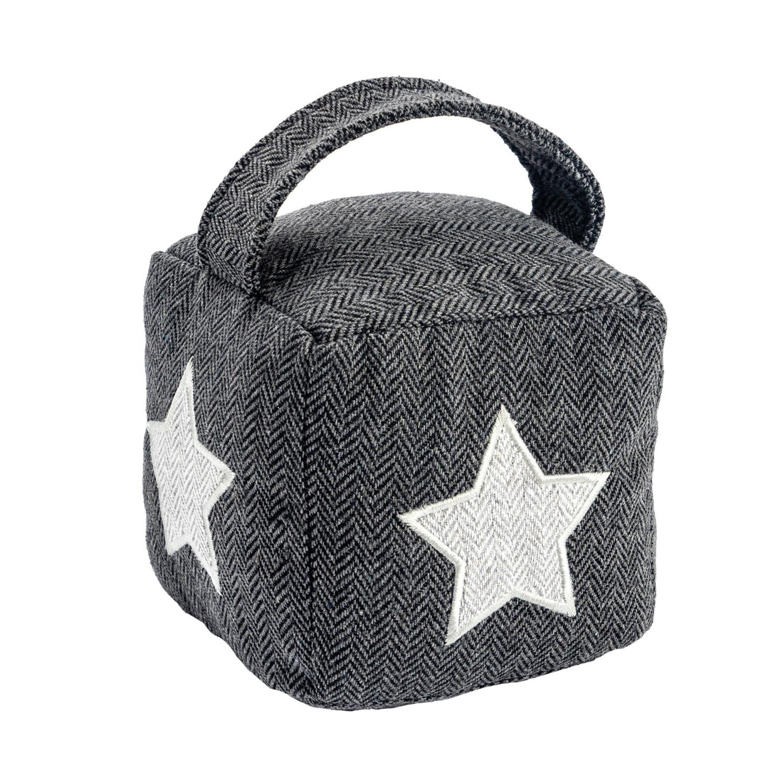 Nicola Spring Fabric Door Stop Star Grey Single