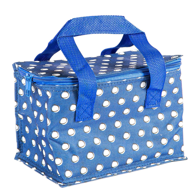 Nicholas Winter Insulated Lunch Bag - Blue Polka