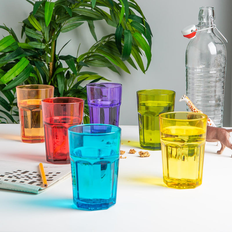 Rink Drink Coloured Highball Glass - 365ml - 6 Colours Available