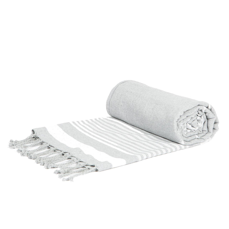 Nicola Spring Deluxe Turkish Cotton Bath Towel - Light Grey