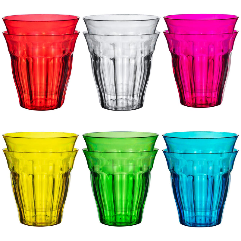 Rink Drink Plastic Rainbow Drinking Tumblers - Pack of 12