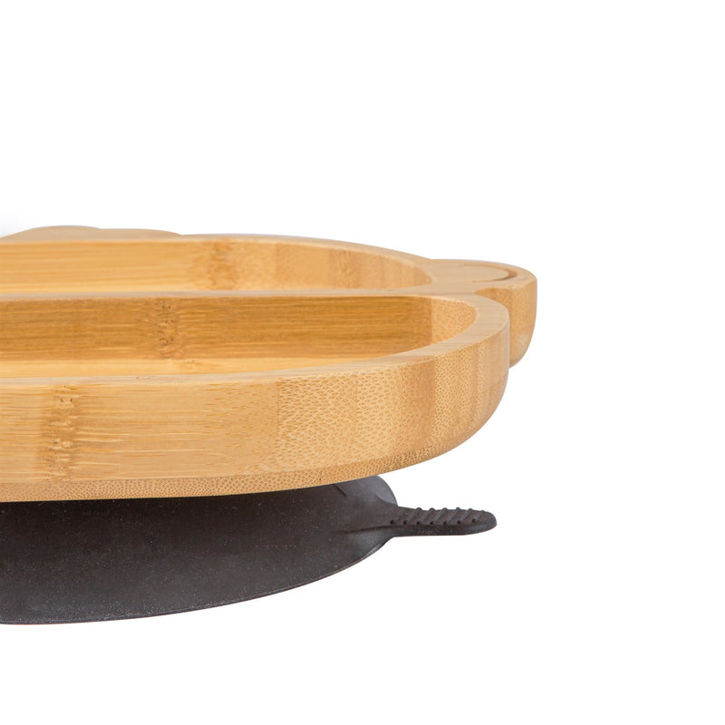 Navy Blue Monkey Bamboo Suction Plate - By Tiny Dining