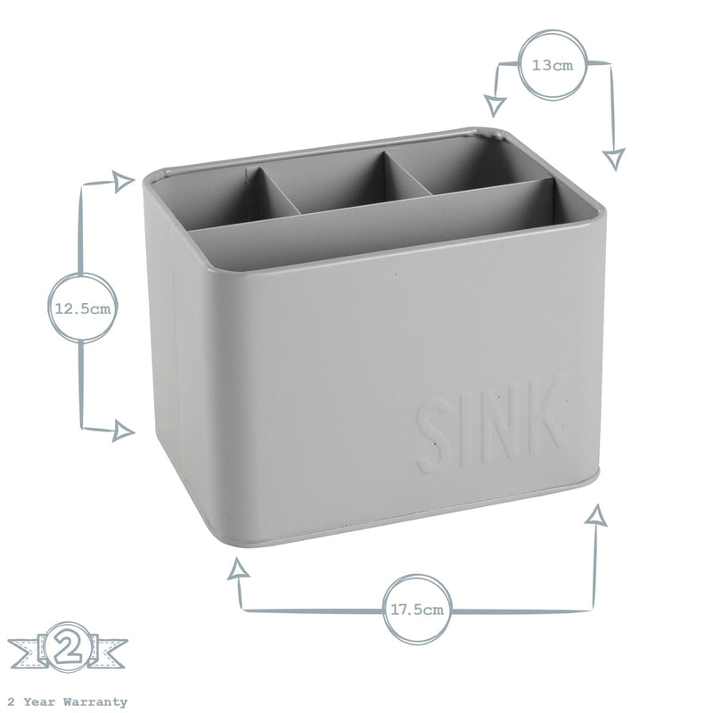 Harbour Housewares Easy Sink Tidy Storage Unit - Grey