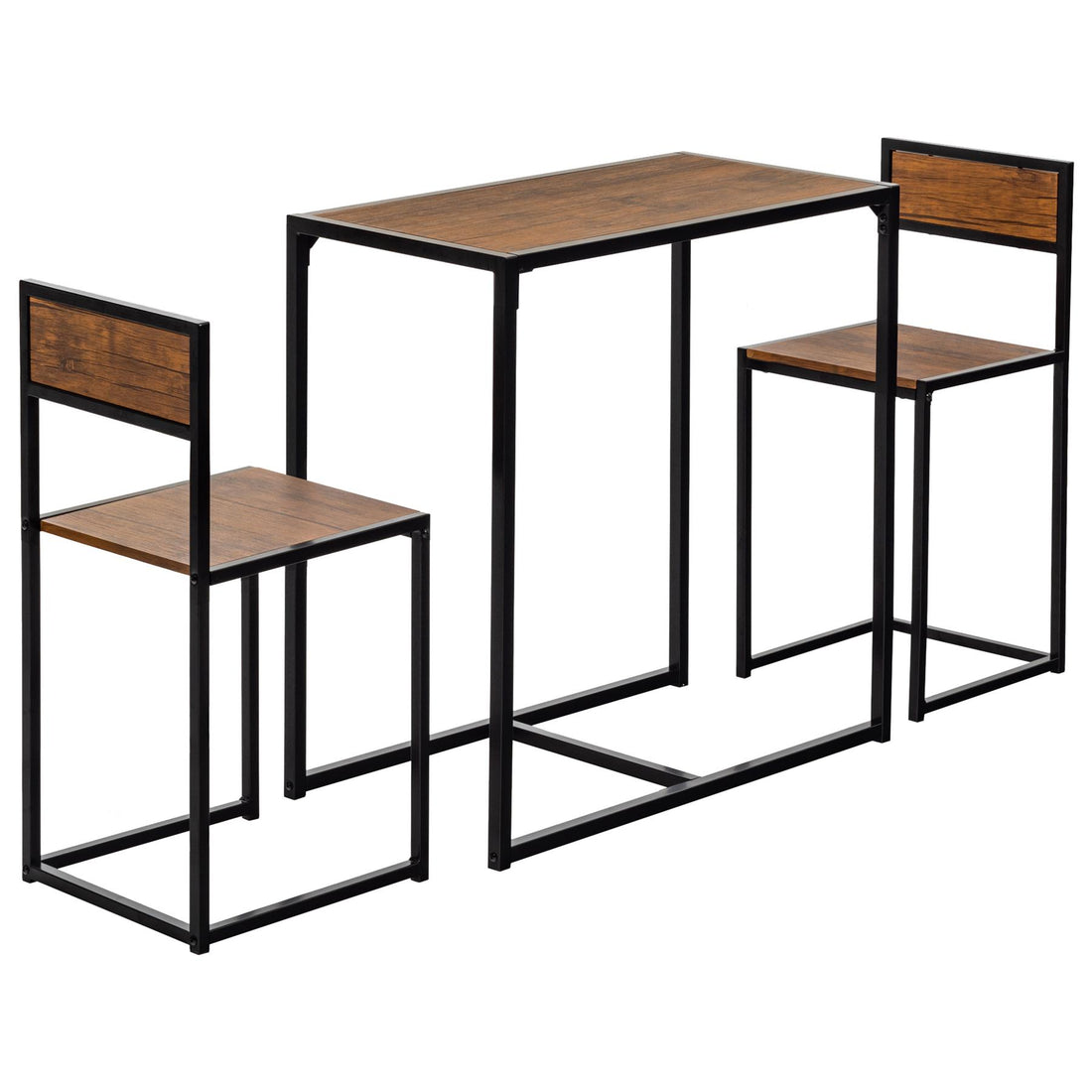 Harbour Housewares 2 Seater Breakfast Bar Set - Brown