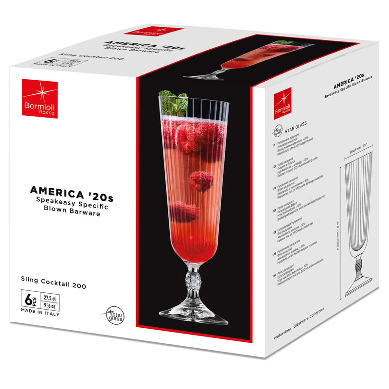 275ml America '20s Sling Cocktail Glass - By Bormioli Rocco