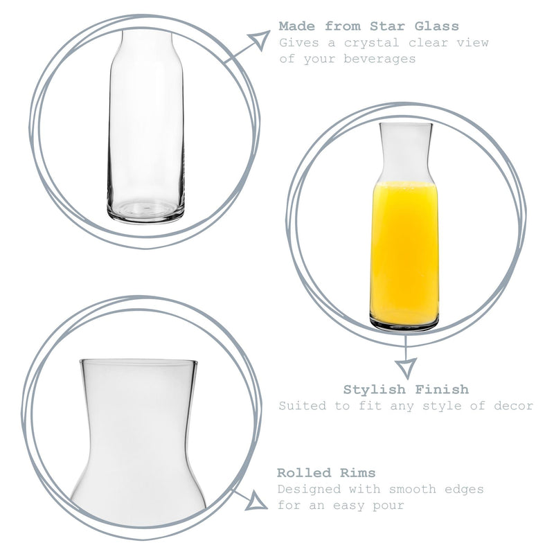 Bormioli Rocco Aquaria Glass Water Carafe - Clear - 1.2L